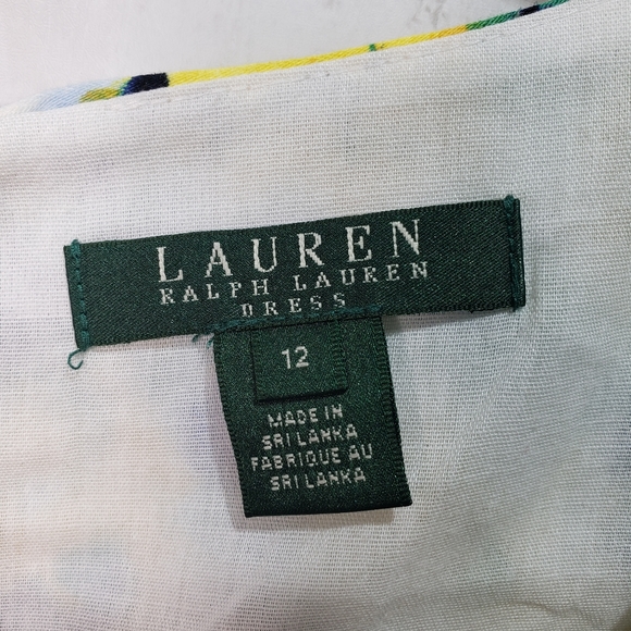 New! Ralph Lauren LRL Women's Floral Watercolor Fit And Flare Dress Size 12. - Picture 3 of 8